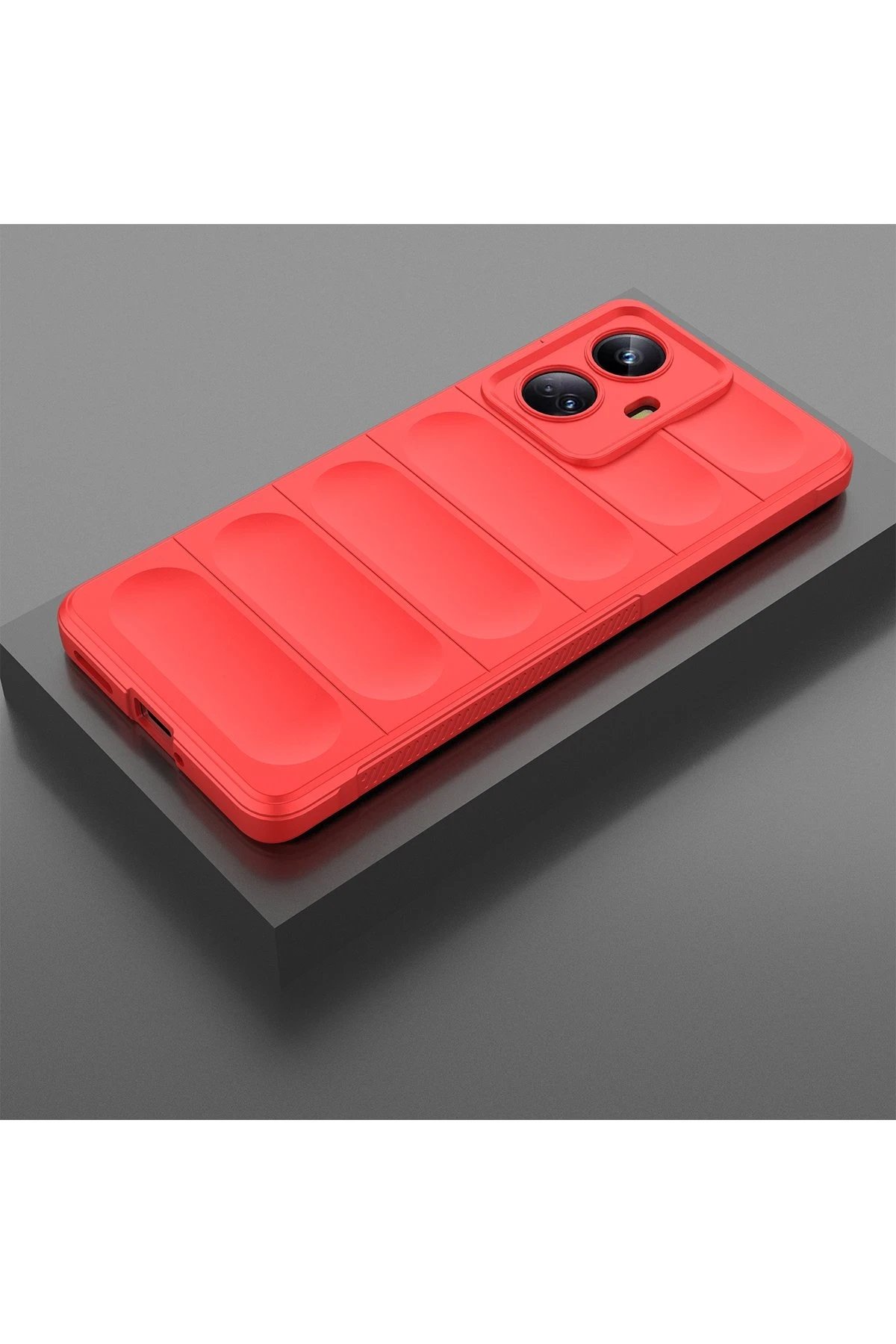 Realme 10 Pro 5G Kılıf Optimum Silikon - Kırmızı-(5796) - Görsel 2