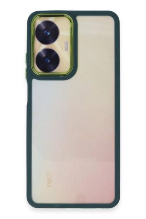 Realme C55 Kılıf Dora Kapak - Haki Yeşil-(5796)
