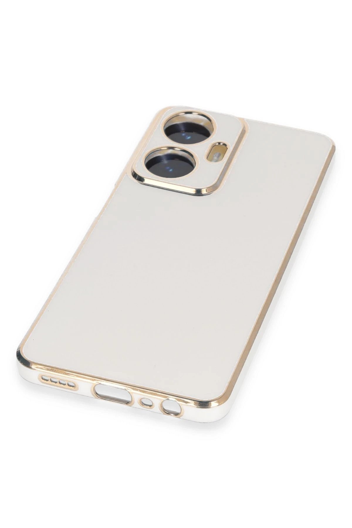 Realme C55 Kılıf Volet Silikon - Beyaz-(5796) - Görsel 4