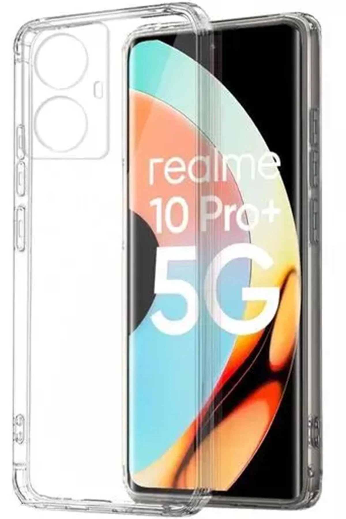 Realme 10 Pro Plus 5G Kılıf Lüx Şeffaf Silikon-(5796) - Görsel 2
