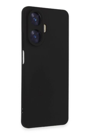 Realme C55 Kılıf Nano içi Kadife Silikon - Siyah-(5796)
