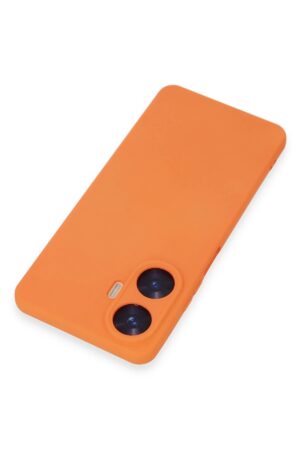 Realme C55 Kılıf Nano içi Kadife Silikon - Turuncu-(5796)