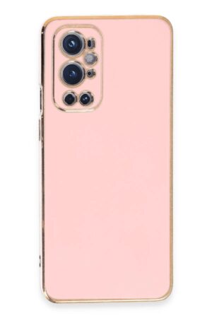 One Plus 9 Pro Kılıf Volet Silikon - Pembe-(5796)
