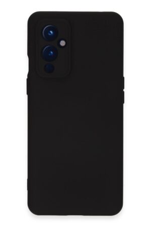 One Plus 9 Kılıf Nano içi Kadife Silikon - Siyah-(5796)