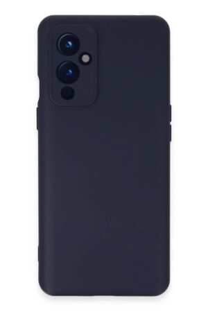 One Plus 9 Kılıf Nano içi Kadife Silikon - Lacivert-(5796)