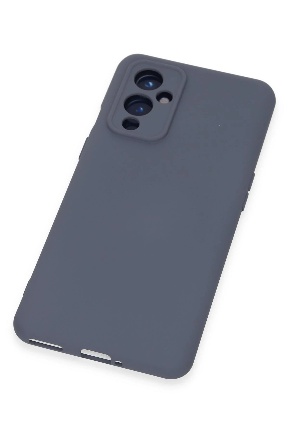 One Plus 9 Kılıf Nano içi Kadife Silikon - Gri-(5796) - Görsel 4