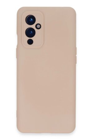 One Plus 9 Kılıf Nano içi Kadife Silikon - Pudra-(5796)