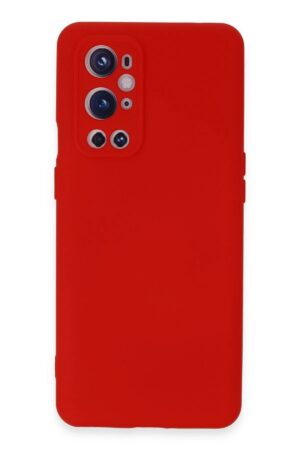 One Plus 9 Pro Kılıf Nano içi Kadife Silikon - Kırmızı-(5796)