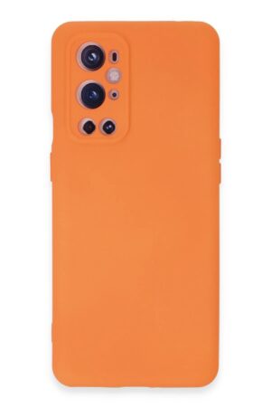 One Plus 9 Pro Kılıf Nano içi Kadife Silikon - Turuncu-(5796)