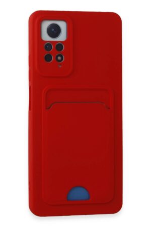 Xiaomi Redmi Note 12 Pro 4G Kılıf Kelvin Kartvizitli Silikon - Kırmızı-(5796)
