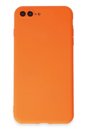 iPhone 7 Plus Kılıf First Silikon - Turuncu-(5796)