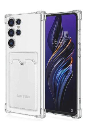 Samsung Galaxy S24 Ultra Kılıf Kart Şeffaf Silikon - Şeffaf 112-(5796)