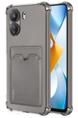 Xiaomi Redmi 13C Kılıf Kart Şeffaf Silikon - Şeffaf-(5796)