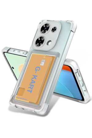 Xiaomi Redmi Note 13 Pro 4G Kılıf Kart Şeffaf Silikon - Şeffaf-(5796)