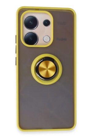 Xiaomi Redmi Note 13 4G Kılıf Montreal Yüzüklü Silikon Kapak - Sarı-(5796)