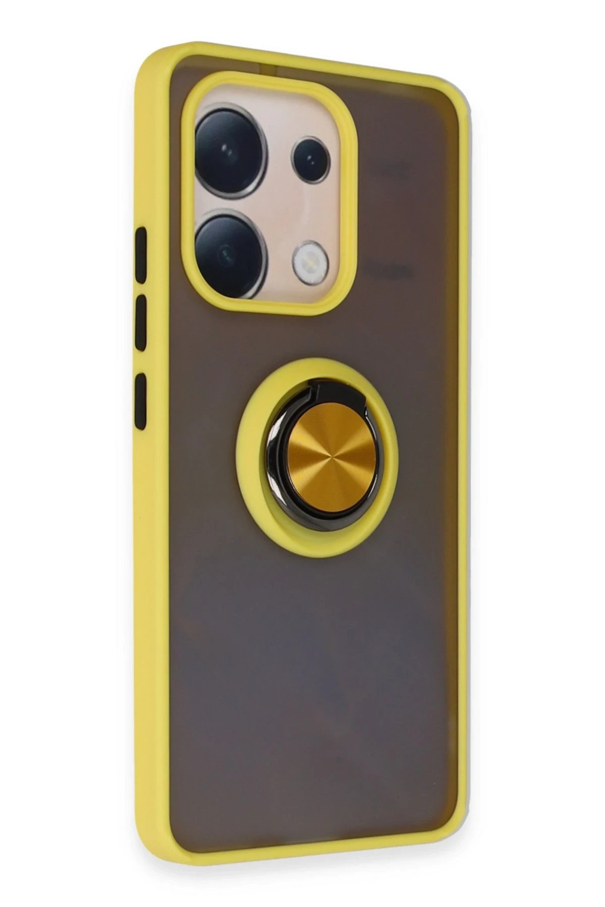 Xiaomi Redmi Note 13 4G Kılıf Montreal Yüzüklü Silikon Kapak - Sarı-(5796) - Görsel 2