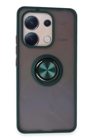 Xiaomi Redmi Note 13 4G Kılıf Montreal Yüzüklü Silikon Kapak - Yeşil-(5796)