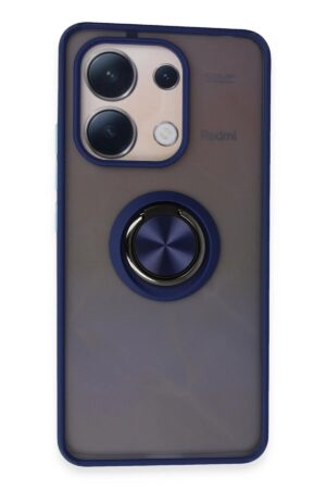 Xiaomi Redmi Note 13 4G Kılıf Montreal Yüzüklü Silikon Kapak - Lacivert-(5796)