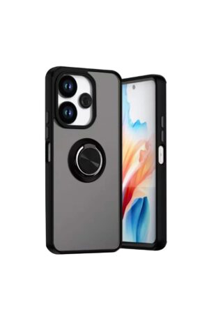 Xiaomi Redmi 13 4G Kılıf Montreal Yüzüklü Silikon Kapak - Siyah-(5796)