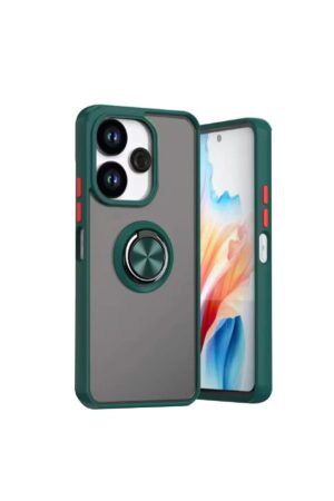 Xiaomi Redmi 13 4G Kılıf Montreal Yüzüklü Silikon Kapak - Yeşil-(5796)