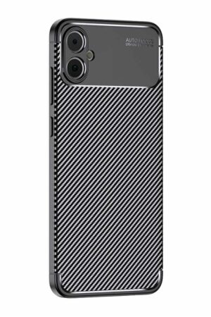 Samsung Galaxy A05 Kılıf Auto Focus Karbon Kapak - Siyah-(5796)