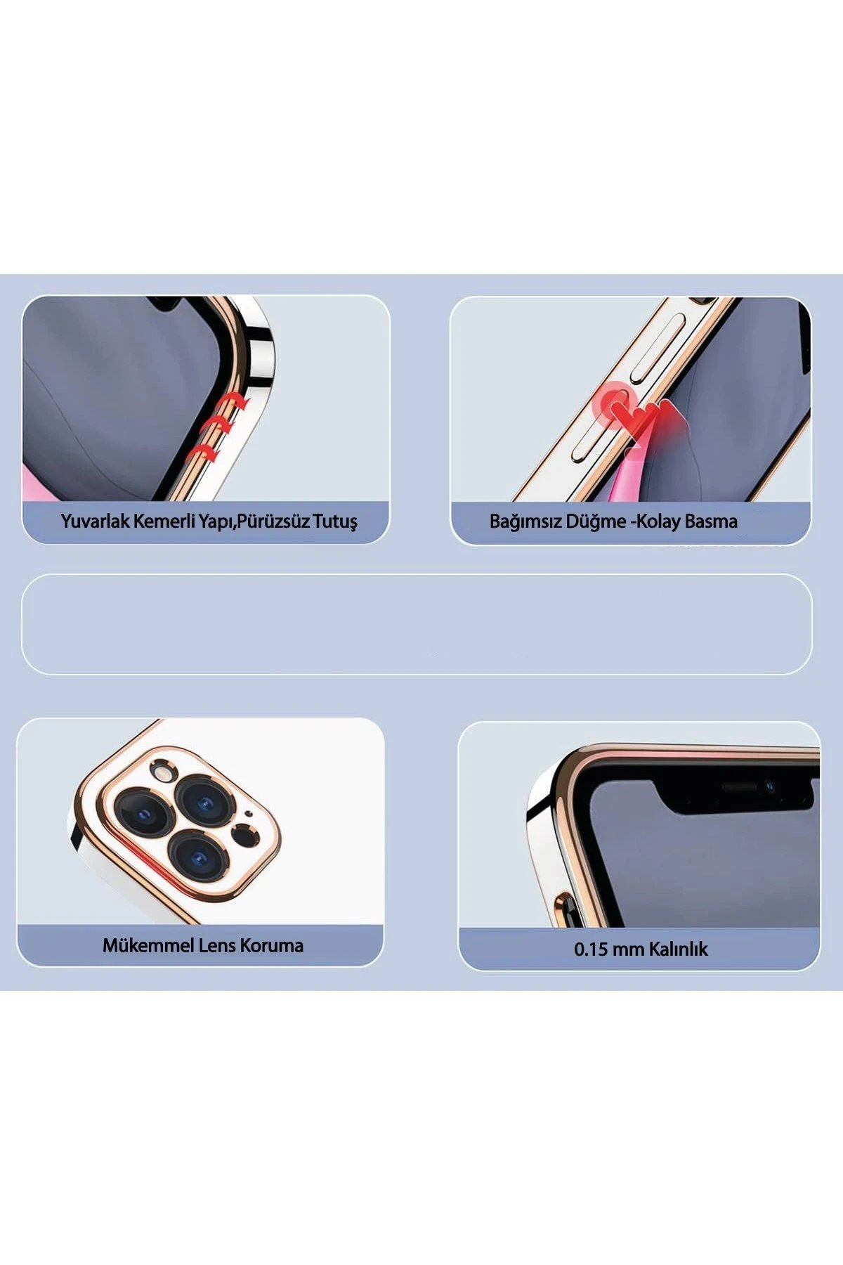 Xiaomi Redmi 13 4G Kılıf Volet Silikon - Beyaz-(5796) - Görsel 3