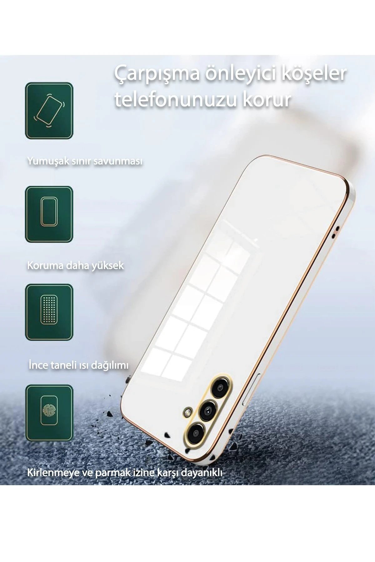 Xiaomi Redmi 13 4G Kılıf Volet Silikon - Beyaz-(5796) - Görsel 4