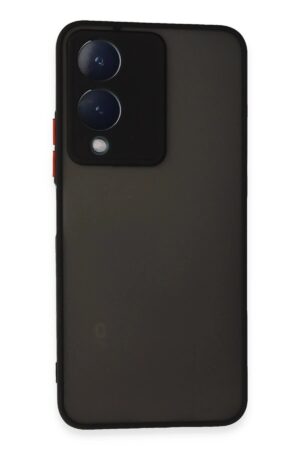 Vivo Y17S Kılıf Montreal Silikon Kapak - Siyah-(5796)