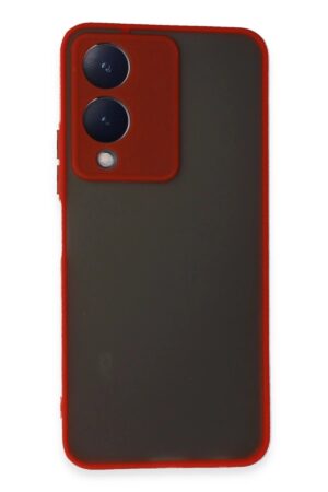 Vivo Y17S Kılıf Montreal Silikon Kapak - Kırmızı-(5796)
