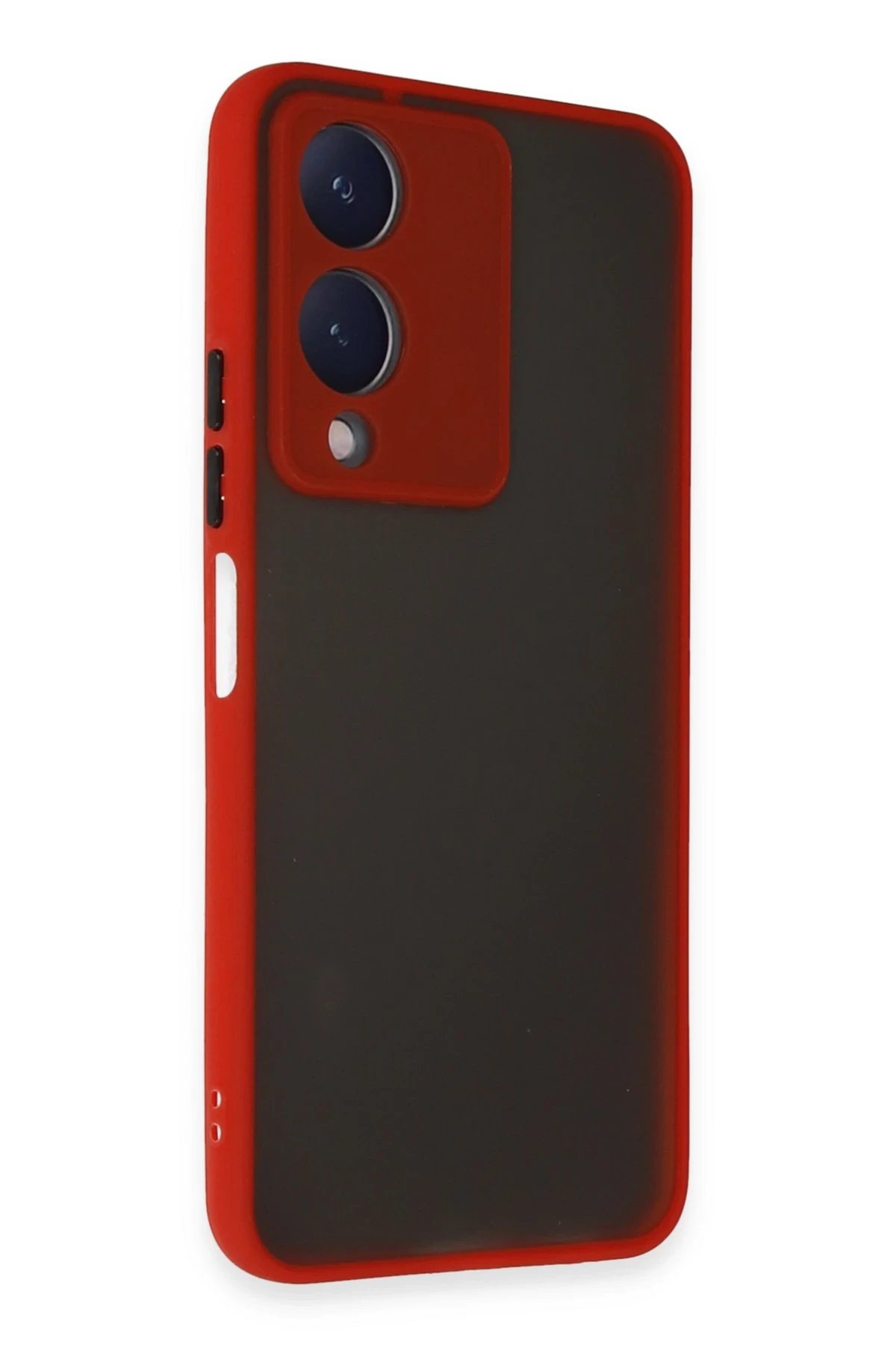 Vivo Y17S Kılıf Montreal Silikon Kapak - Kırmızı-(5796) - Görsel 2