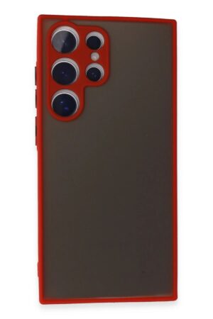 Samsung Galaxy S24 Ultra Kılıf Montreal Silikon Kapak - Kırmızı-(5796)