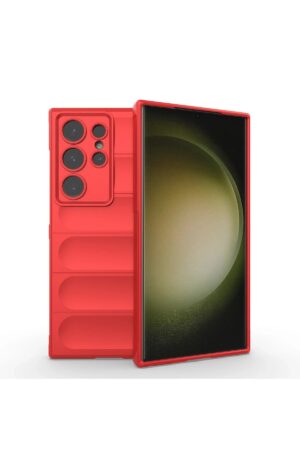 Samsung Galaxy S24 Ultra Kılıf Optimum Silikon - Kırmızı-(5796)