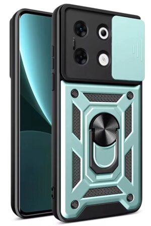 İnfinix Zero 30 5G Kılıf Pars Lens Yüzüklü Silikon - Yeşil-(5796)