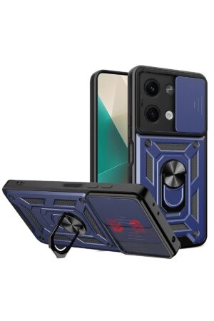 Xiaomi Poco X6 Kılıf Pars Lens Yüzüklü Silikon - Lacivert-(5796)