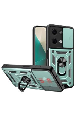 Xiaomi Poco X6 Kılıf Pars Lens Yüzüklü Silikon - Yeşil-(5796)