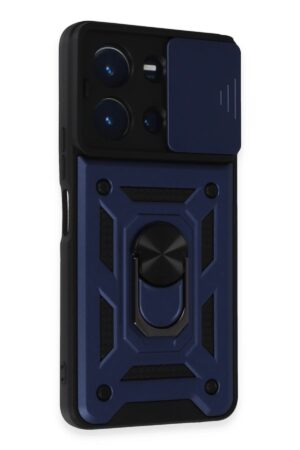 Vivo Y36 Kılıf Pars Lens Yüzüklü Silikon - Lacivert-(5796)