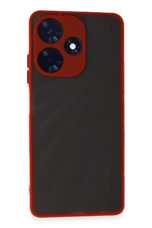 İnfinix Hot 30 4G Kılıf Montreal Silikon Kapak - Kırmızı-(5796)