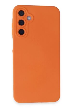 Samsung Galaxy A15 4G Kılıf Nano içi Kadife Silikon - Turuncu-(5796)