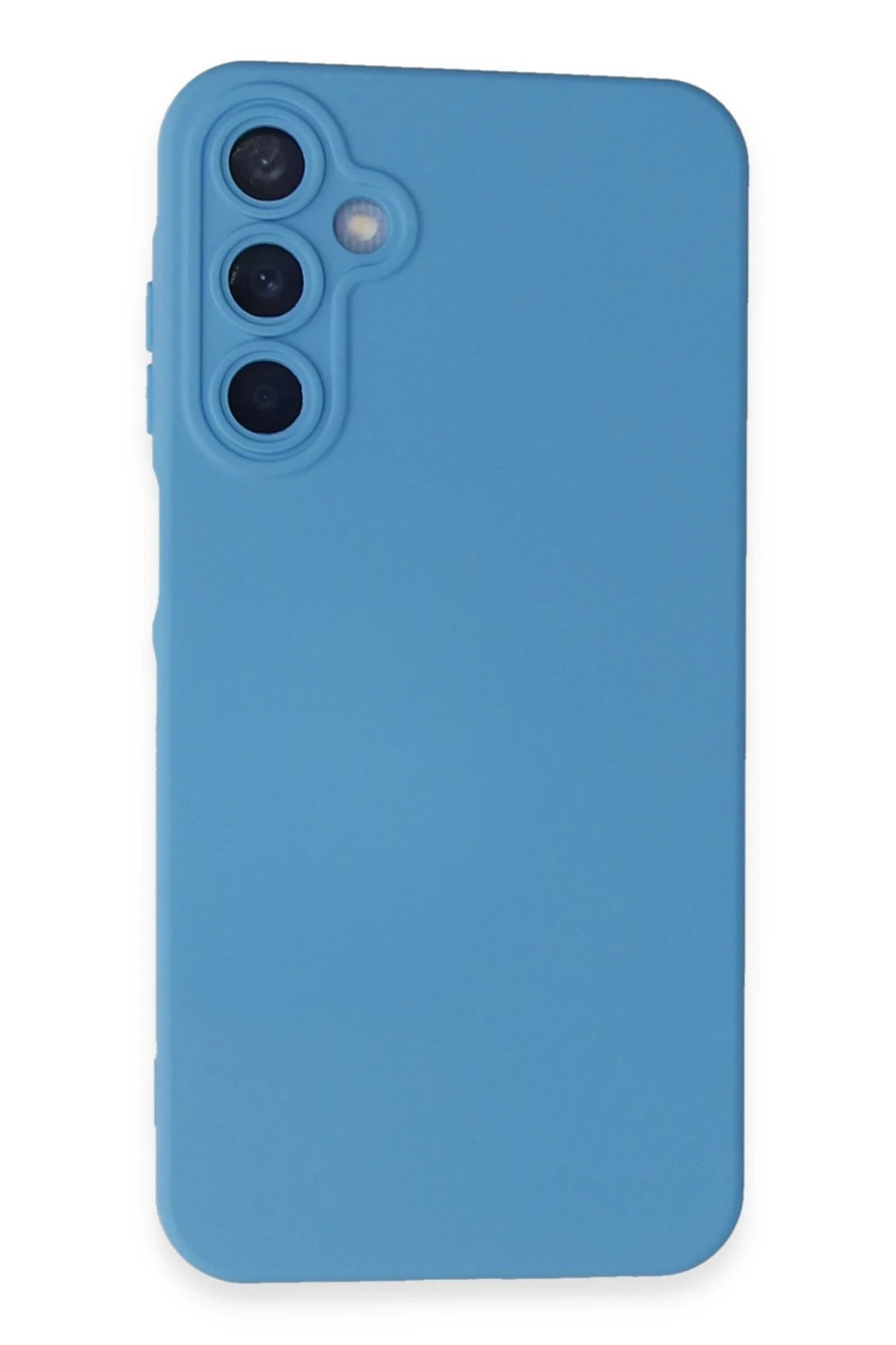 Samsung Galaxy A55 5G Kılıf Nano içi Kadife Silikon - Mavi-(5796)