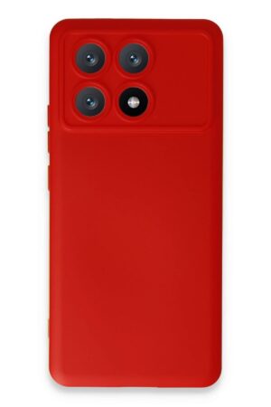 Xiaomi Poco X6 Pro Kılıf Nano içi Kadife Silikon - Kırmızı-(5796)