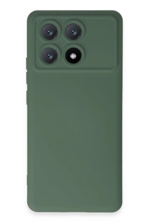 Xiaomi Poco X6 Pro Kılıf Nano içi Kadife Silikon - Koyu Yeşil-(5796)