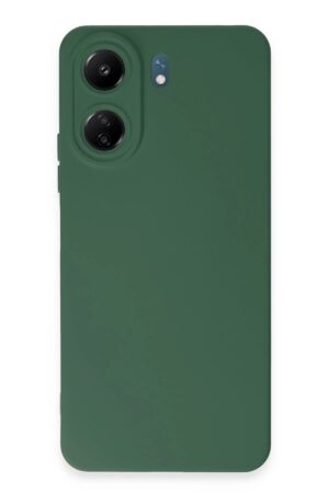 Xiaomi Redmi 13C Kılıf Nano içi Kadife Silikon - Koyu Yeşil-(5796)