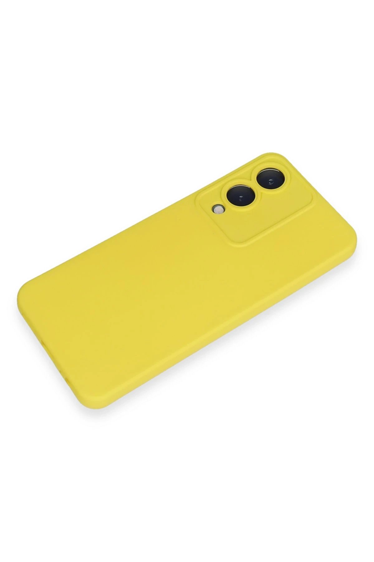 Vivo Y17S Kılıf Nano içi Kadife Silikon - Sarı-(5796) - Görsel 4