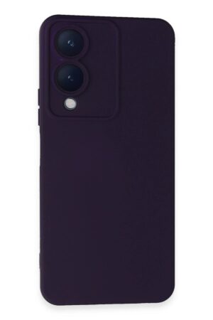 Vivo Y17S Kılıf Nano içi Kadife Silikon - Mor-(5796)