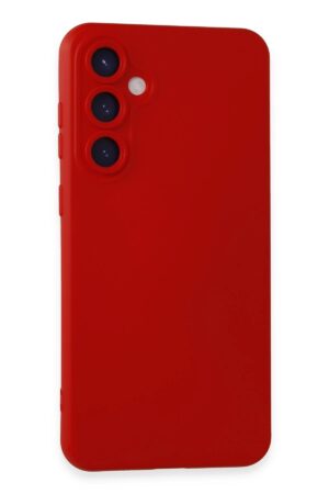Samsung Galaxy S24 Kılıf Nano içi Kadife Silikon - Kırmızı-(5796)