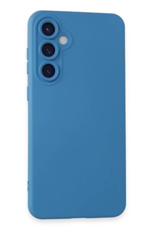 Samsung Galaxy S24 Kılıf Nano içi Kadife Silikon - Mavi-(5796)