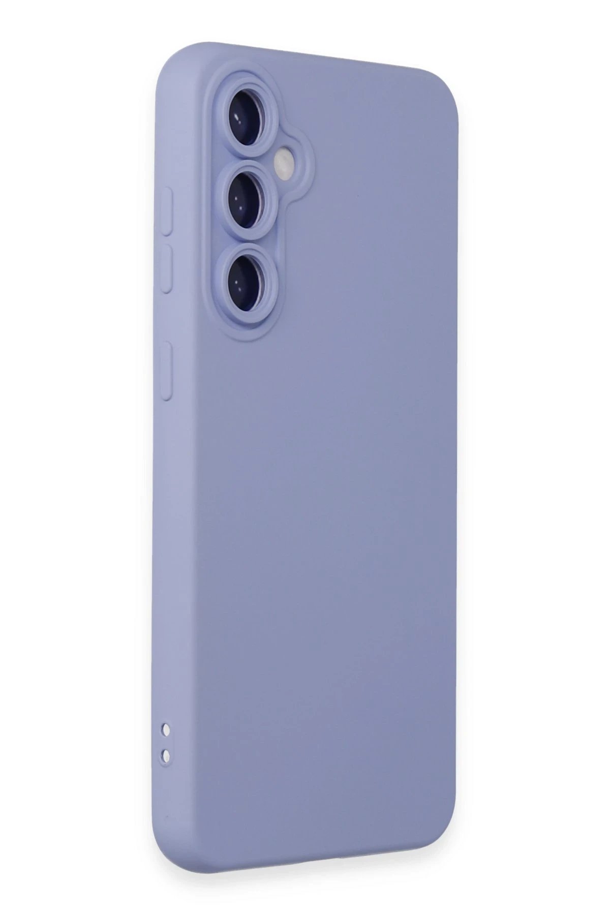 Samsung Galaxy S24 Kılıf Nano içi Kadife Silikon - Lila-(5796) - Görsel 2