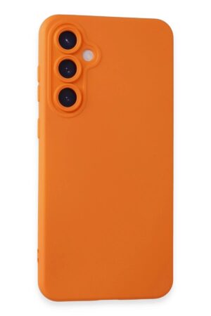 Samsung Galaxy S24 Kılıf Nano içi Kadife Silikon - Turuncu-(5796)