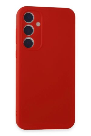 Samsung Galaxy A55 5G Kılıf First Silikon - Kırmızı-(5796)