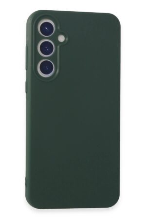Samsung Galaxy A55 5G Kılıf First Silikon - Koyu Yeşil-(5796)